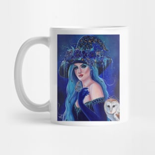 Charmed witch with owl by Renee  L. Lavoie Mug